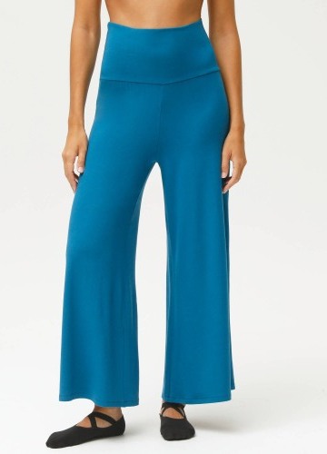 Široké 7/8 nohavice s pružným pásom