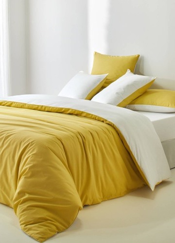 Bavlnené dvojfarebná posteľná bielizeň