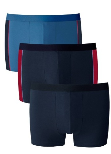 Sada 3 boxerek s postranními pruhy