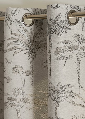 Žakárový závěs s motivem palem