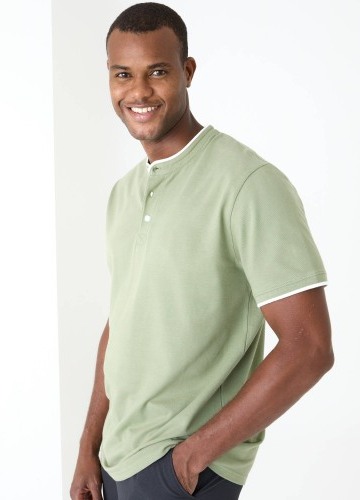 Jednobarevné polo z piké úpletu