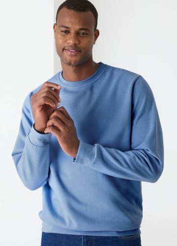 Mikina s kulatým výstřihem z česaného moltonu