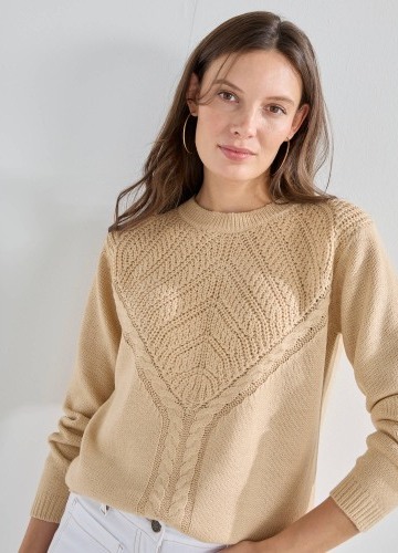 Pulóver z úpletu so vzorom