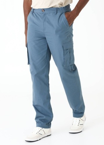 Cargo nohavice z plátna ripstop s pružným pásom na bokoch