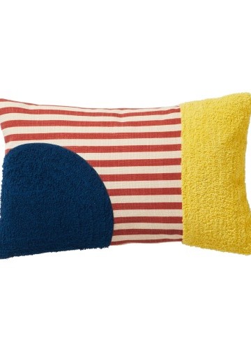 Obdélníkový polštář s geometrickým vzorem