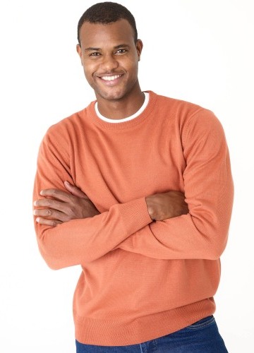 Pulovr s kulatým výstřihem, 100% akryl