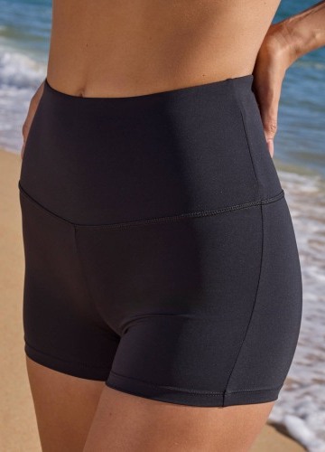 Plavkové jednobarevné stahující šortky Ilaya