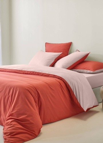 Bavlnené dvojfarebná posteľná bielizeň