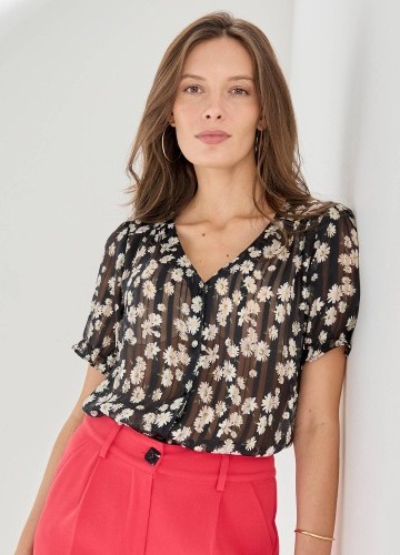 Blúzka s kvetinovým vzorom