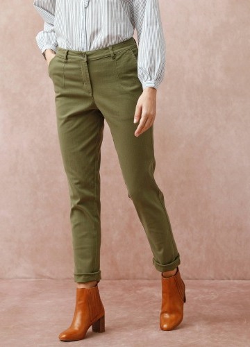 Keprové nohavice mom s vysokým pásom