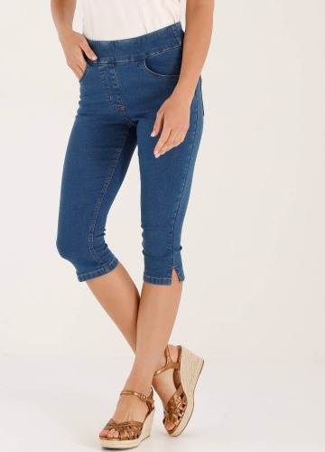 Strečové úzke 3/4 džegíny