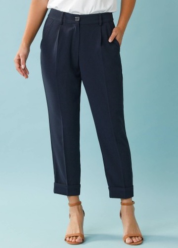 Splývavé 7/8 kalhoty pro menší postavu