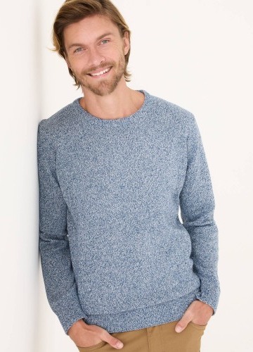 Bavlnený pulóver s okrúhlym výstrihom