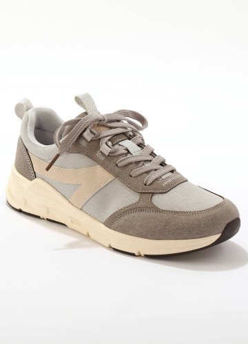 Tenisky z 2 materiálov, na klinovej podrážke