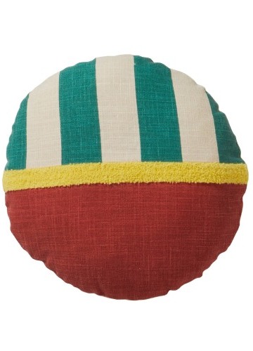 Kulatý polštář s geometrickým vzorem