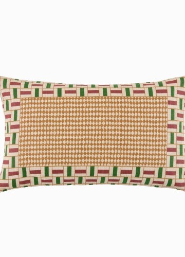 Obdélníkový polštář s potiskem geometrických vzorů