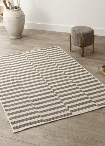 Obdĺžnikový pruhovaný obojstranný koberec