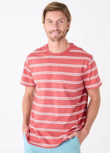 Pruhované tričko s krátkými rukávy, bio bavlna