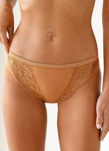 Sada 3 kalhotek midi z pružné bavlny s krajkou