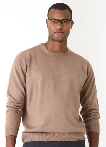 Pulovr s kulatým výstřihem, 100% akryl