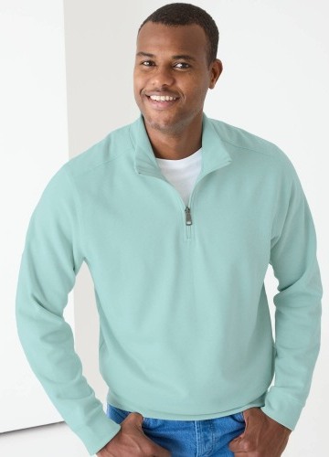 Mikina z česaného moltonu se stojáčkem na zip