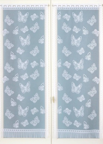 Rovná záclona s motívom motýľov, 1 pár