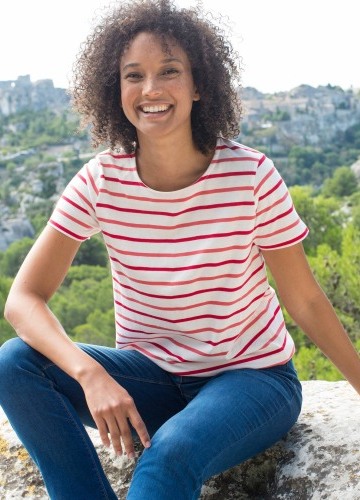 Proužkované tričko s kulatým výstřihem