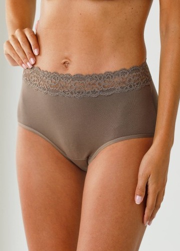 Sada 2 kalhotek super maxi z pružné bavlny, s krajkou v pase