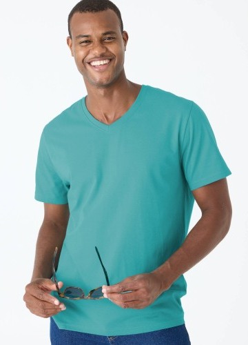 Tričko s výstřihem do V a krátkými rukávy