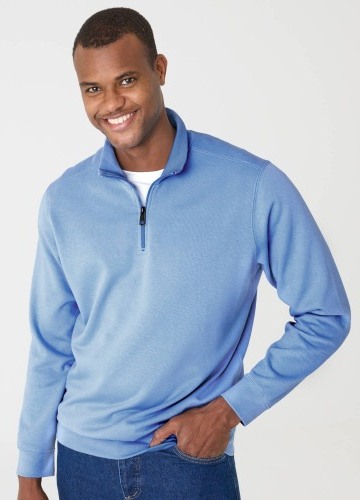 Mikina z česaného moltonu se stojáčkem na zip