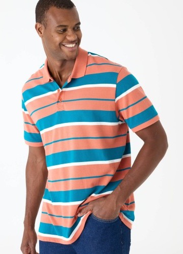 Pruhované polo tričko s krátkými rukávy