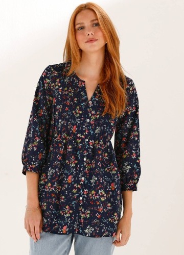 Tunika se sámky a potiskem květin