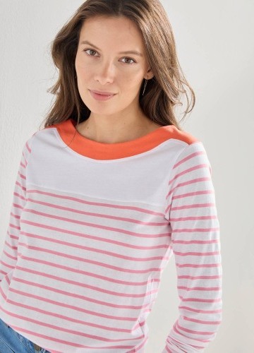 Pruhované tričko s dlhými rukávmi