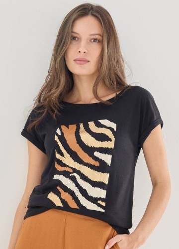 Tričko s potlačou a krátkymi rukávmi