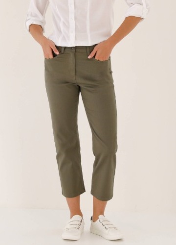 Rovné 7/8 jednobarevné kalhoty