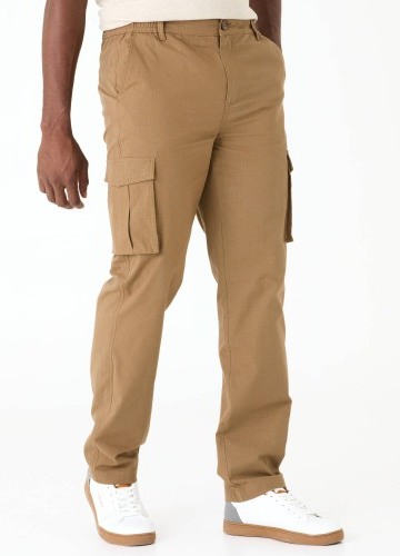 Cargo nohavice z plátna ripstop s pružným pásom na bokoch