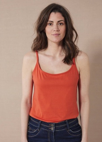 Top s úzkými ramínky, z bio bavlny