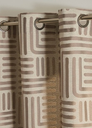 Žakárový závěs s potiskem čar