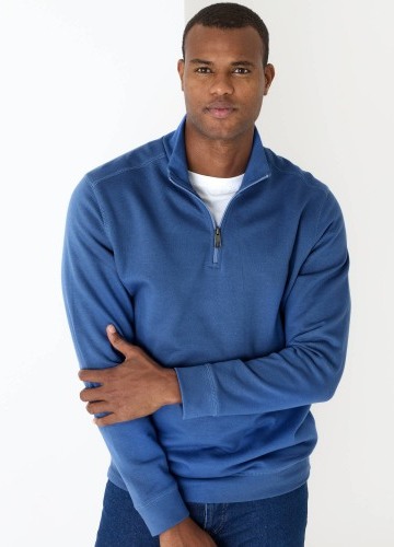 Mikina z česaného moltonu se stojáčkem na zip