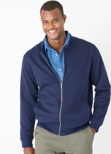 Mikina s kulatým výstřihem, na zip