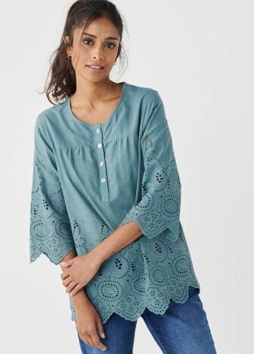 Madeirová halenka s  3/4 rukávy