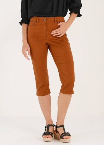 Úzké barevné 3/4 kalhoty