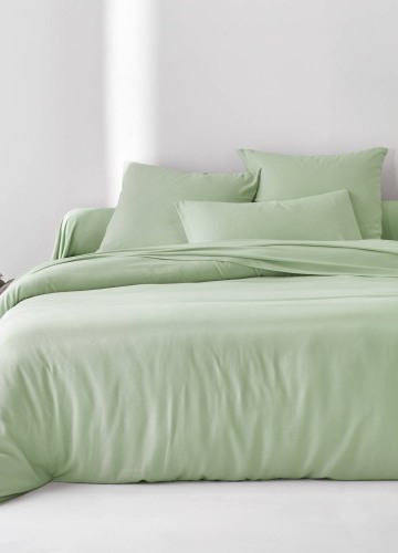 Jednobarevné povlečení z bambusu a bavlny