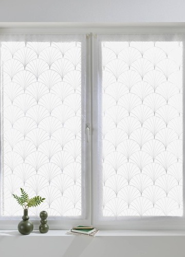 Rovná záclona s motivem art deco, 1 pár