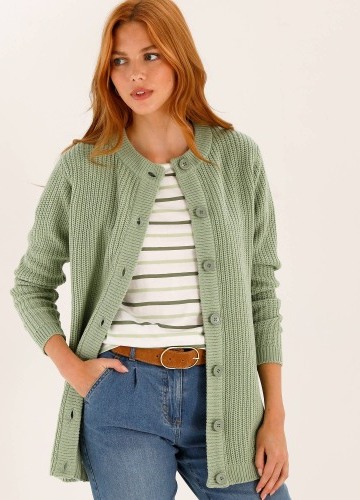 Propínací svetr s hladkým vzorem