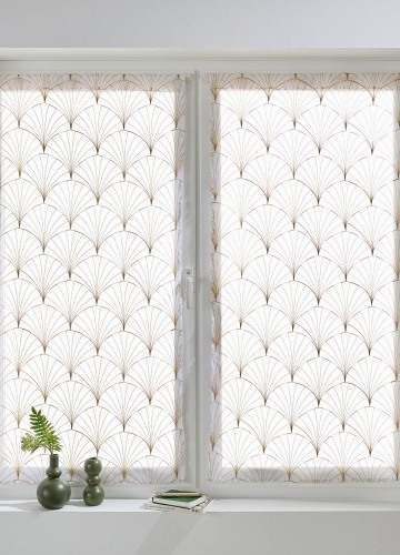 Rovná záclona s motivem art deco, 1 pár