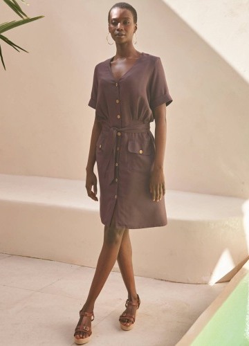 Safari šaty na gombíky