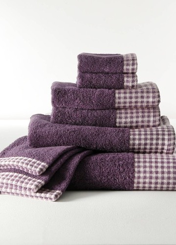 Kolekce koupelnového textilu zn. Colombine®, 420g/m2 s kostičkovaným lemem