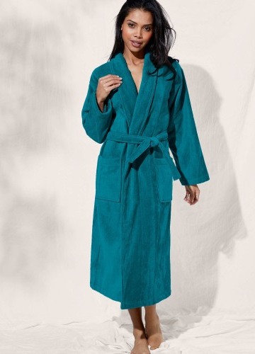 Župan z velurového froté zn. Colombine se šálovým límcem