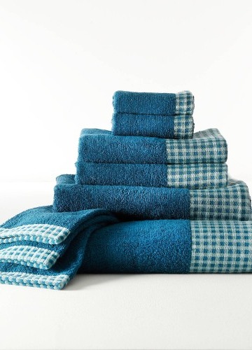 Kolekce koupelnového textilu zn. Colombine®, 420g/m2 s kostičkovaným lemem